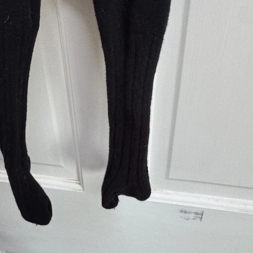 12-24M Girls Black Knit Baby Stockings